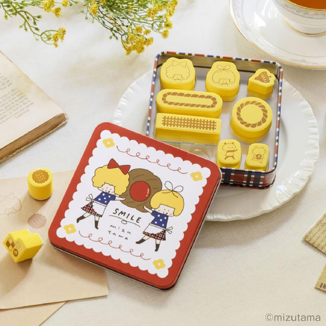 餅乾造型印章＆鐵盒組