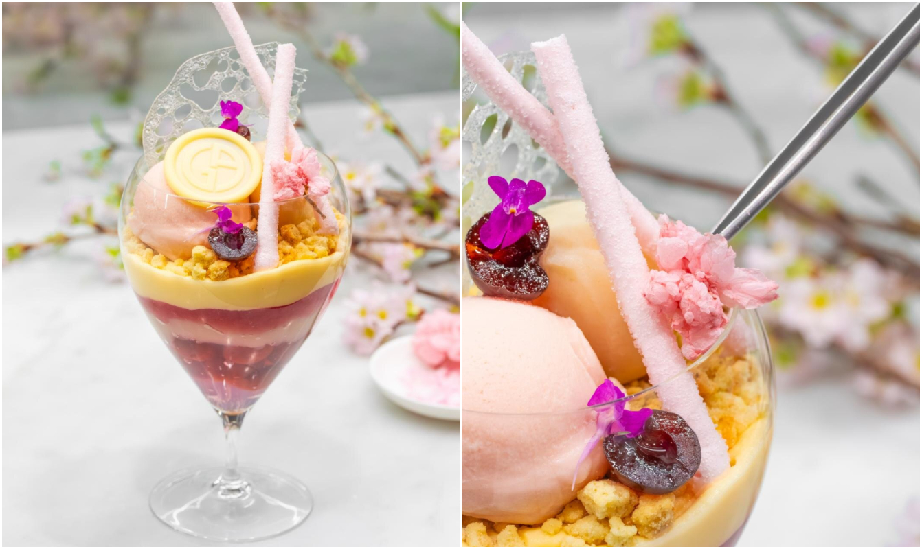 2026年4月_美麗甜點_Giorgio Armani_櫻花洋甘菊起司聖代