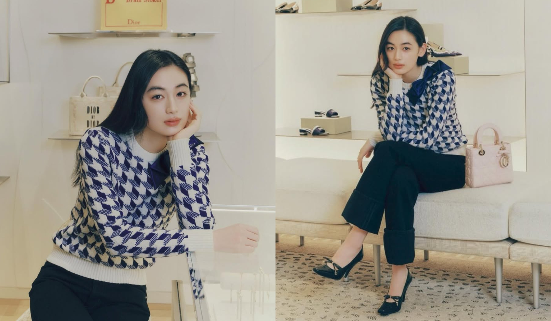 八木莉可子近期愛包Lady Dior迷你包