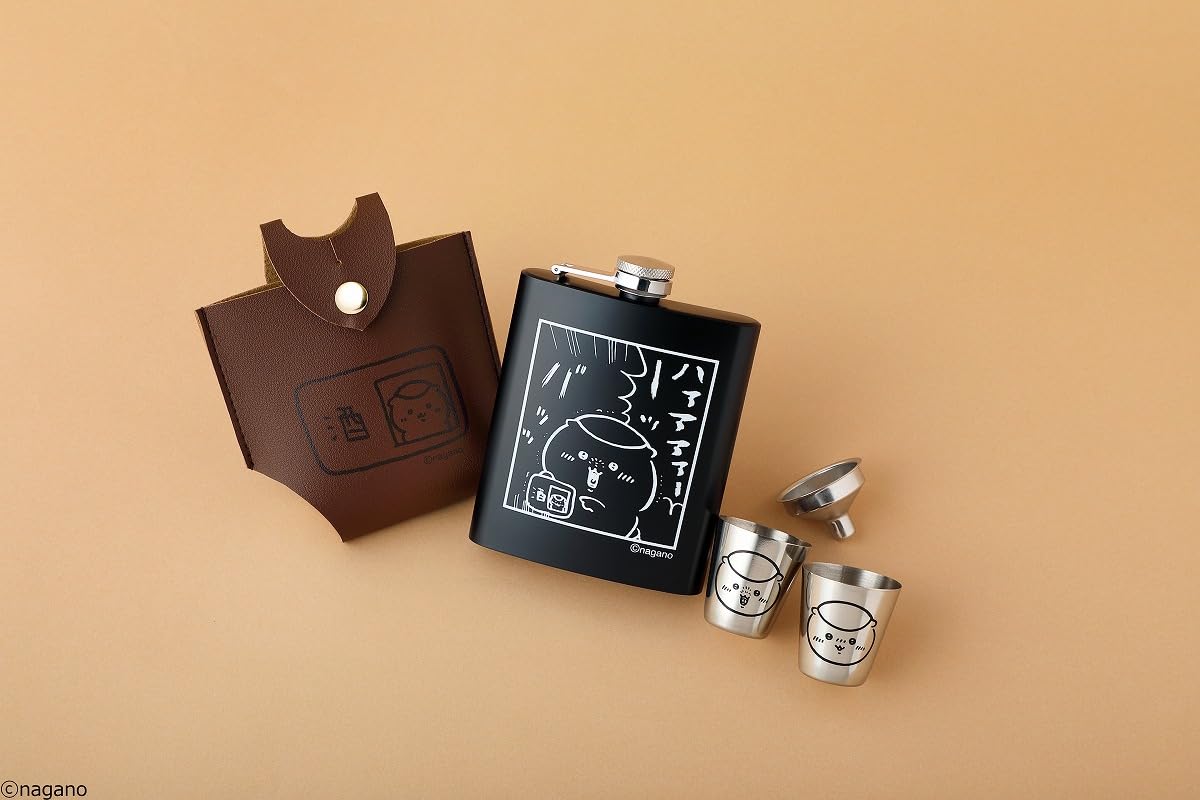 吉伊卡哇Chiikawa栗子饅頭圖案酒壺套組