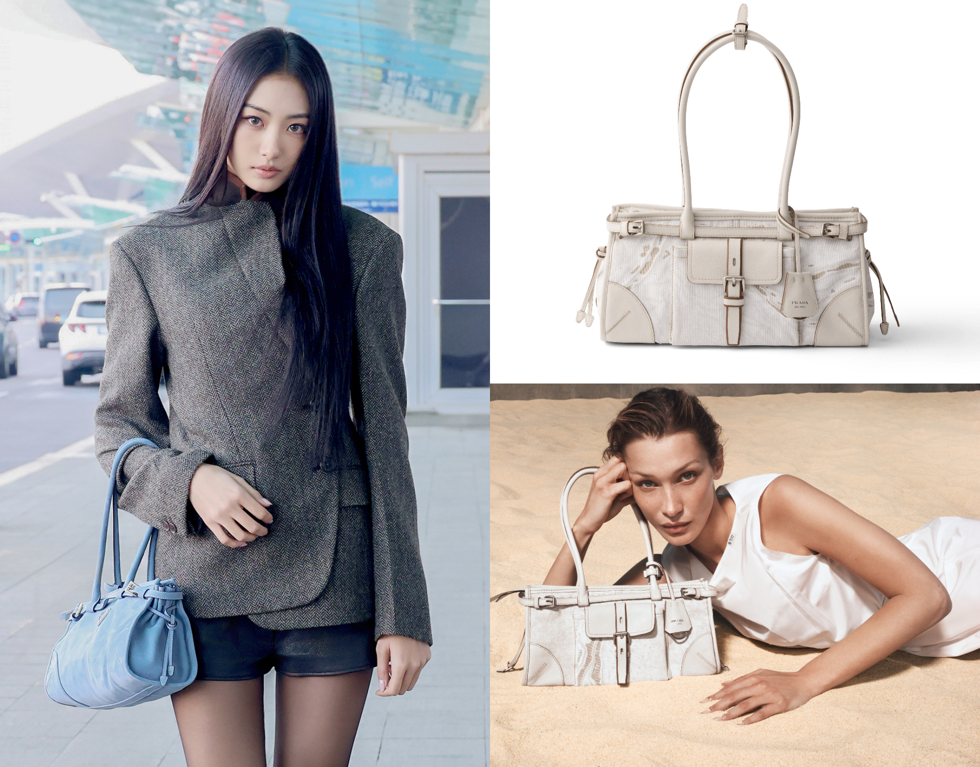 Prada Bonnie皮革手袋