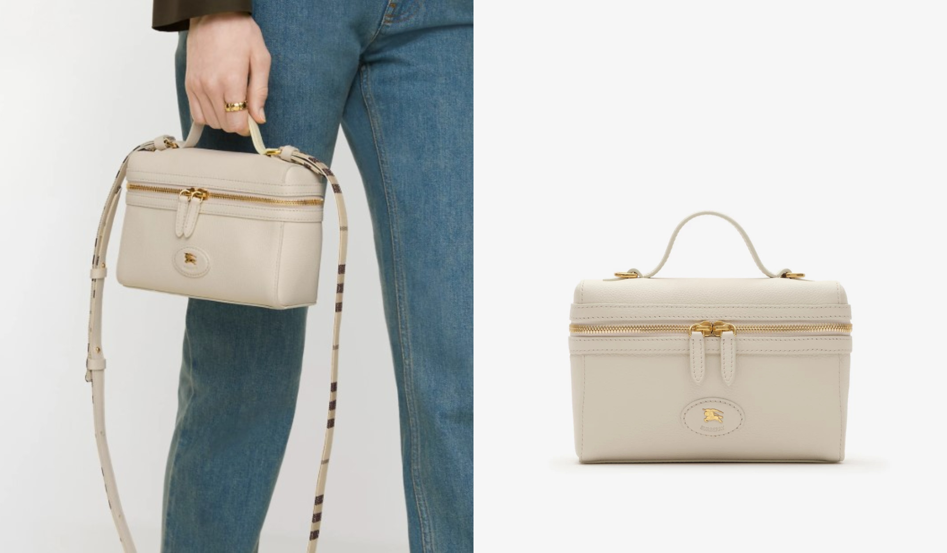 Burberry皂米色&淺米色Bloomsbury化妝包